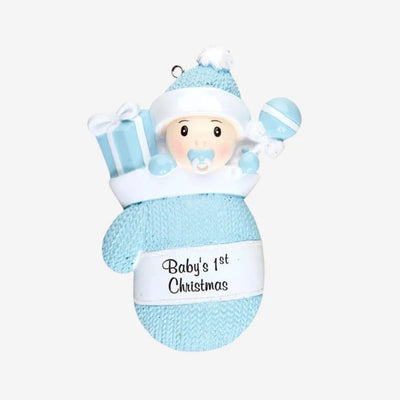 Baby Boy First Christmas Ornament Gift Set
