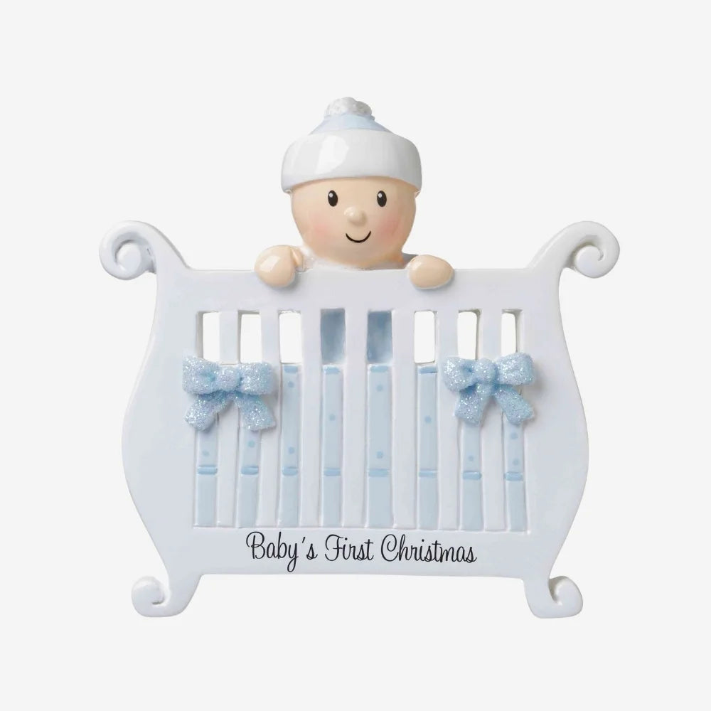 Baby Boy First Christmas Ornament Gift Set