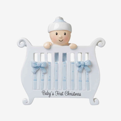 Baby Boy First Christmas Ornament Gift Set