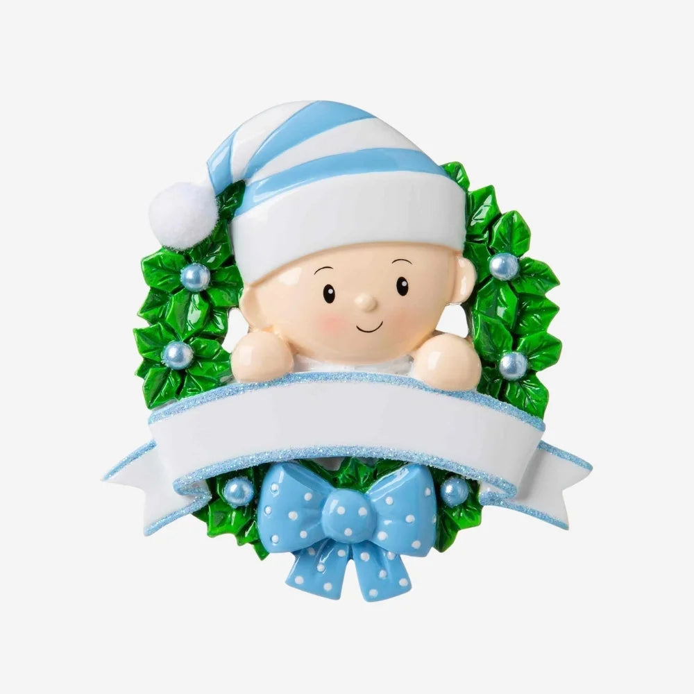 Baby Boy First Christmas Ornament Gift Set