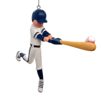 Personalized Baseball Player Ornament | Blue Uniform