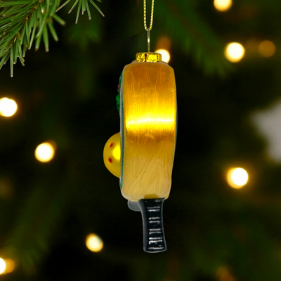 Personalized Pickleball Christmas Ornament – Custom Glass Doubles Ornament