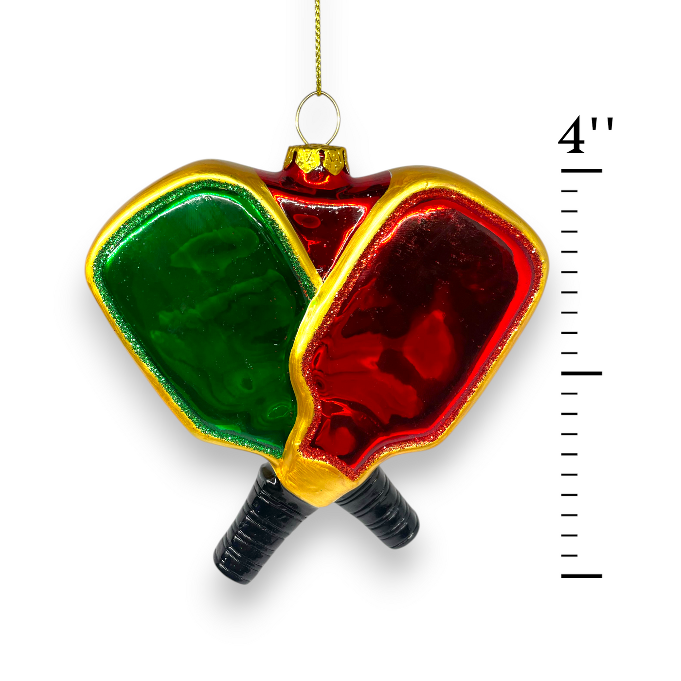 Personalized Pickleball Christmas Ornament – Custom Glass Doubles Ornament