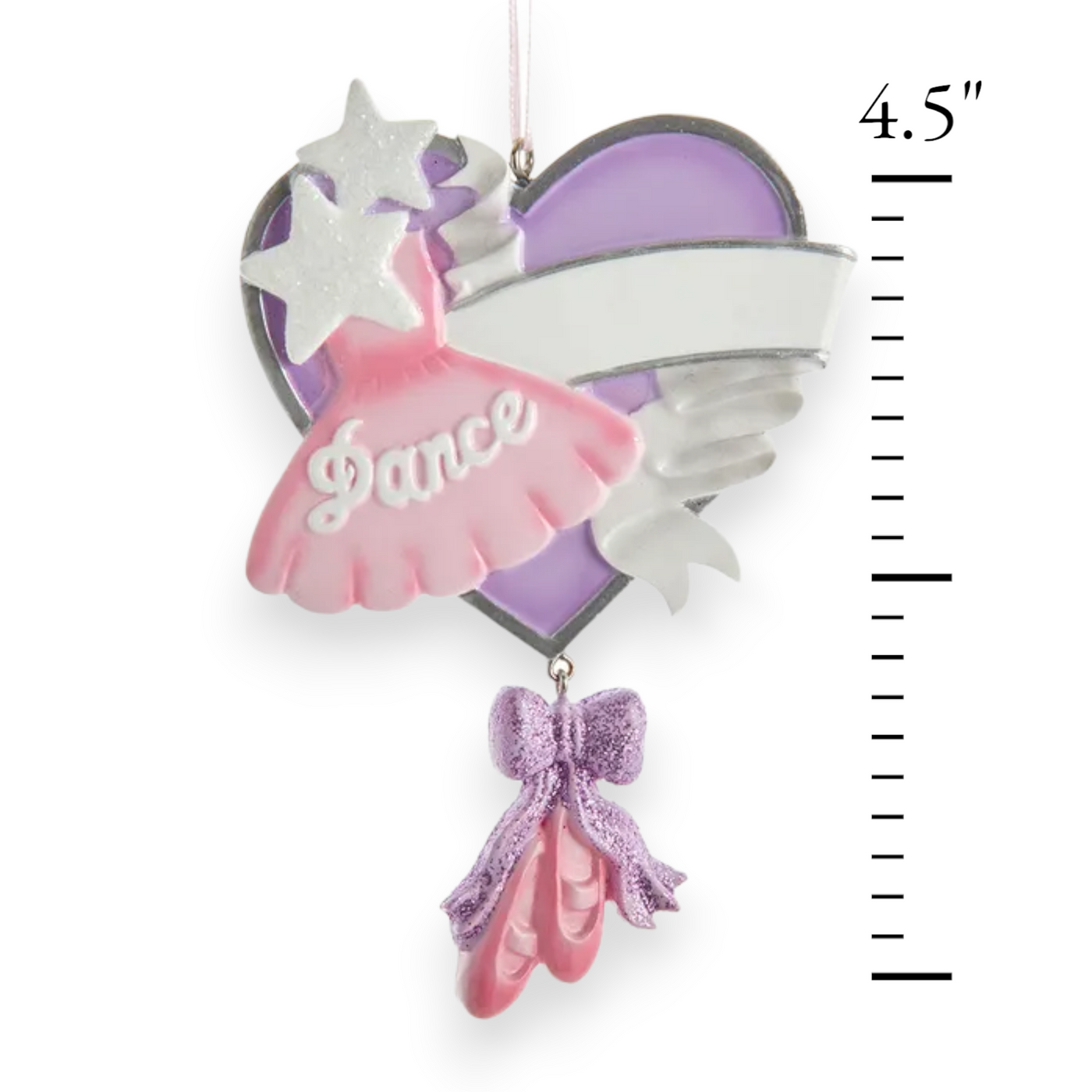 Personalized Ballet Heart 'Dance' Christmas Ornament