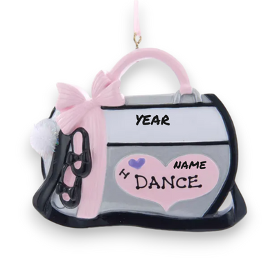 Personalized Dance Bag Christmas Ornament