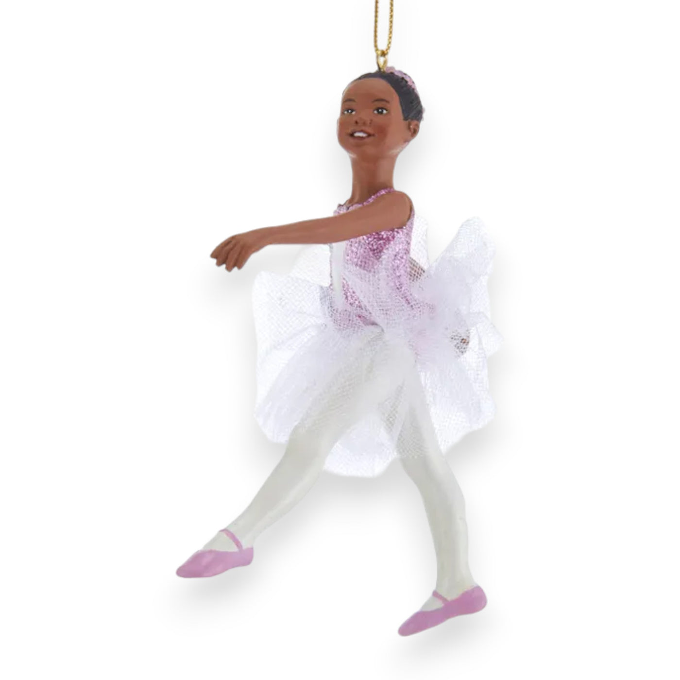 Personalized Black Ballerina Christmas Ornament