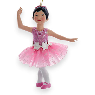 Personalized Asian Ballerina Christmas Ornament