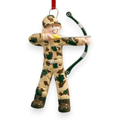 Personalized Bow Hunter Christmas Ornament