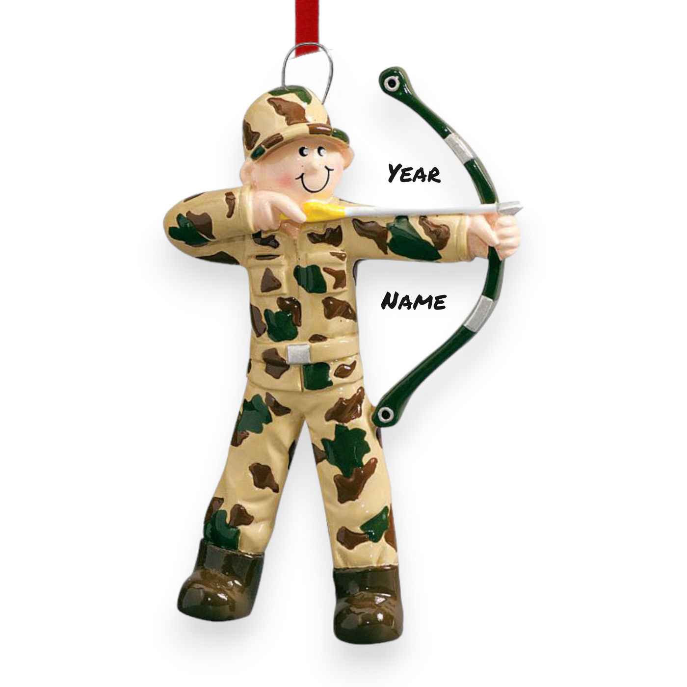 Personalized Bow Hunter Christmas Ornament