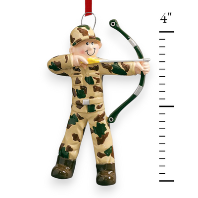 Personalized Bow Hunter Christmas Ornament