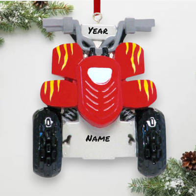Personalized ATV Christmas Ornament