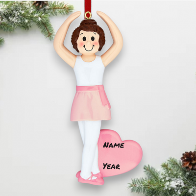 Personalized Little Ballerina Christmas Ornament