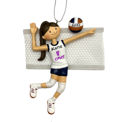 Personalized Volleyball Player Ornament