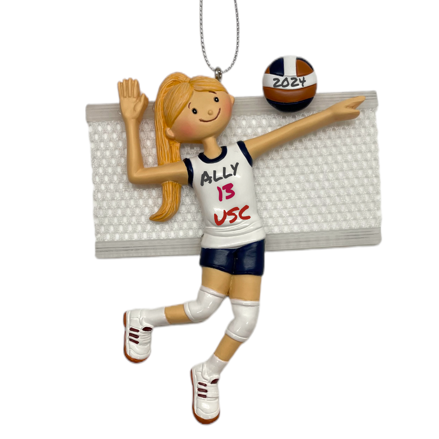 Personalized Volleyball Player Ornament