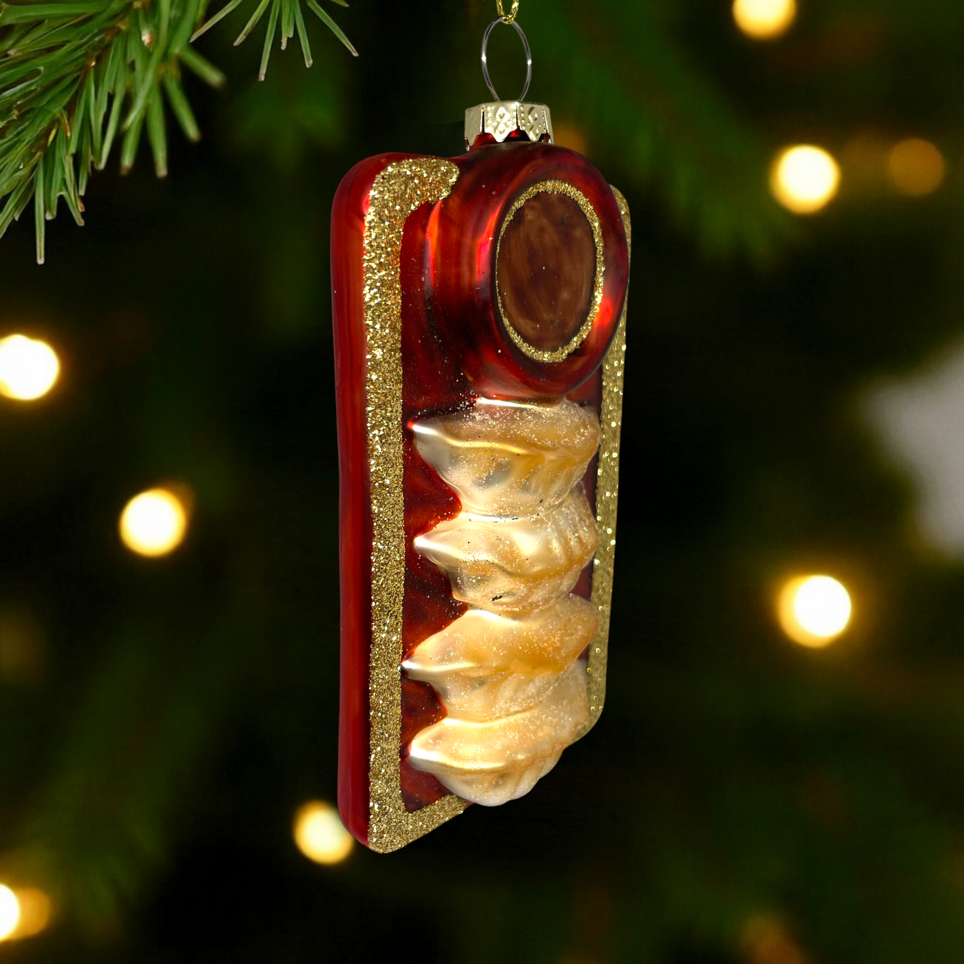 Glass Potsticker Dumpling Christmas Ornament – Asian Food Plate