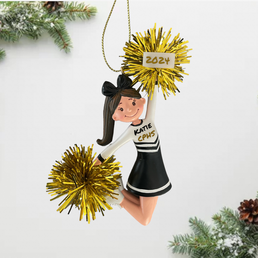 Personalized Cheerleader Ornament - Customize Colors – Noel Box