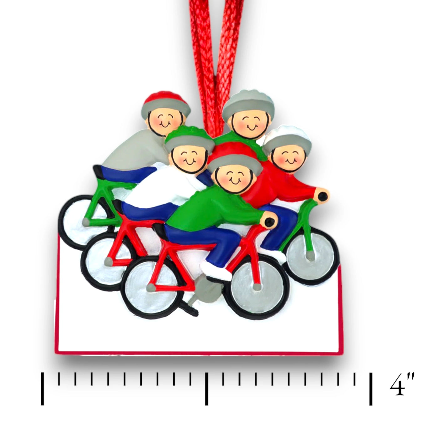 Personalized Cycling Ornament for 5 People with Custom Names and Year – Noel Box Christmas Keepsake