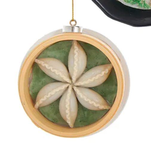 Dumpling Christmas Ornament – Gyoza Steamer Holiday Decoration