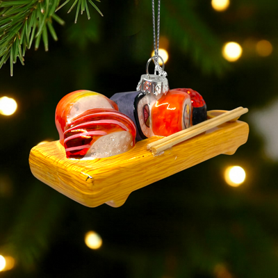 Personalized Sushi Tray Christmas Ornament