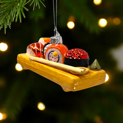 Personalized Sushi Tray Christmas Ornament