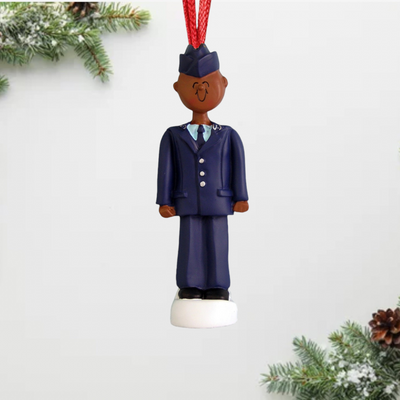 Personalized Black Air Force Christmas Ornament