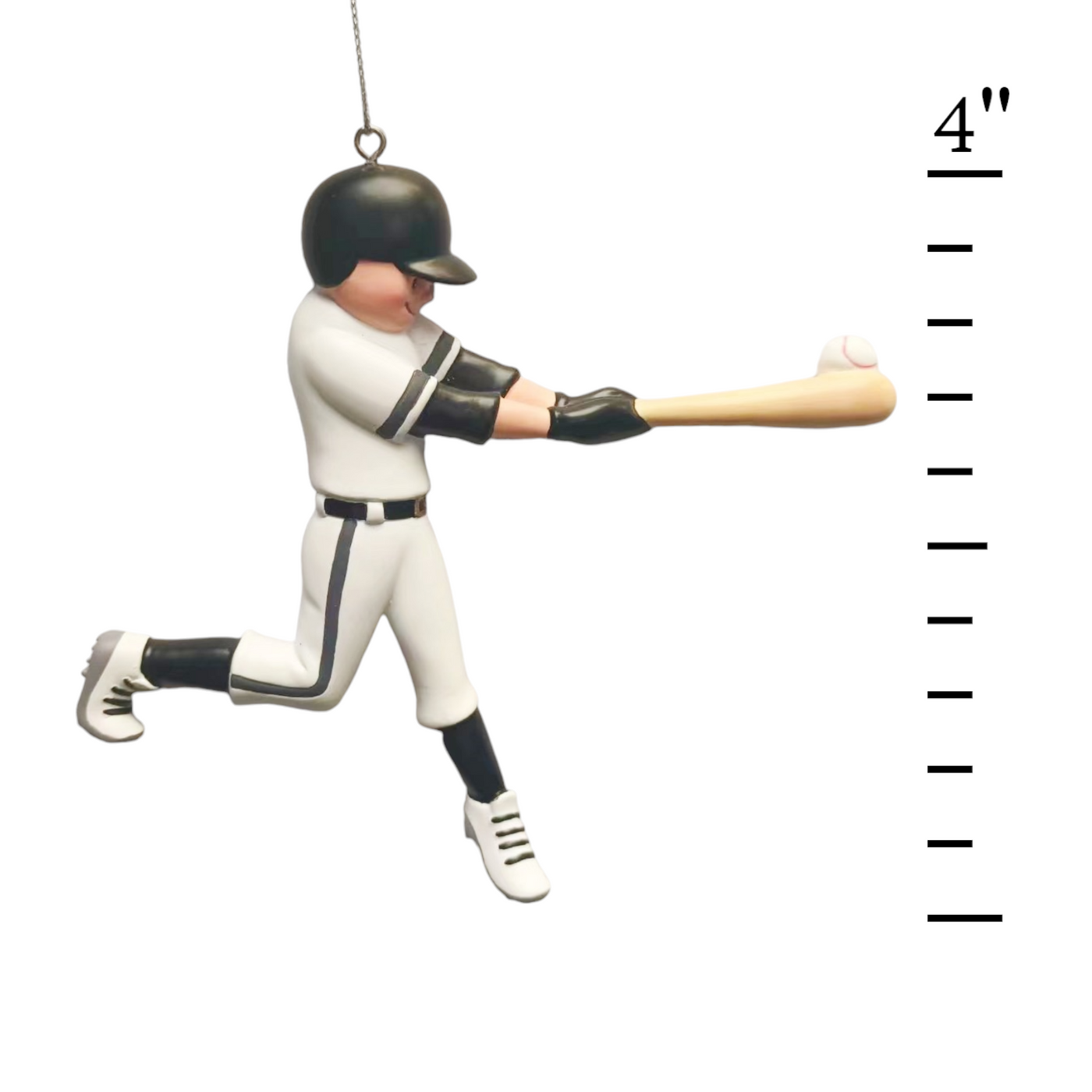 Personalized Baseball Player Ornament | Black Uniform