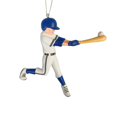 Personalized Baseball Player Ornament | Blue Uniform