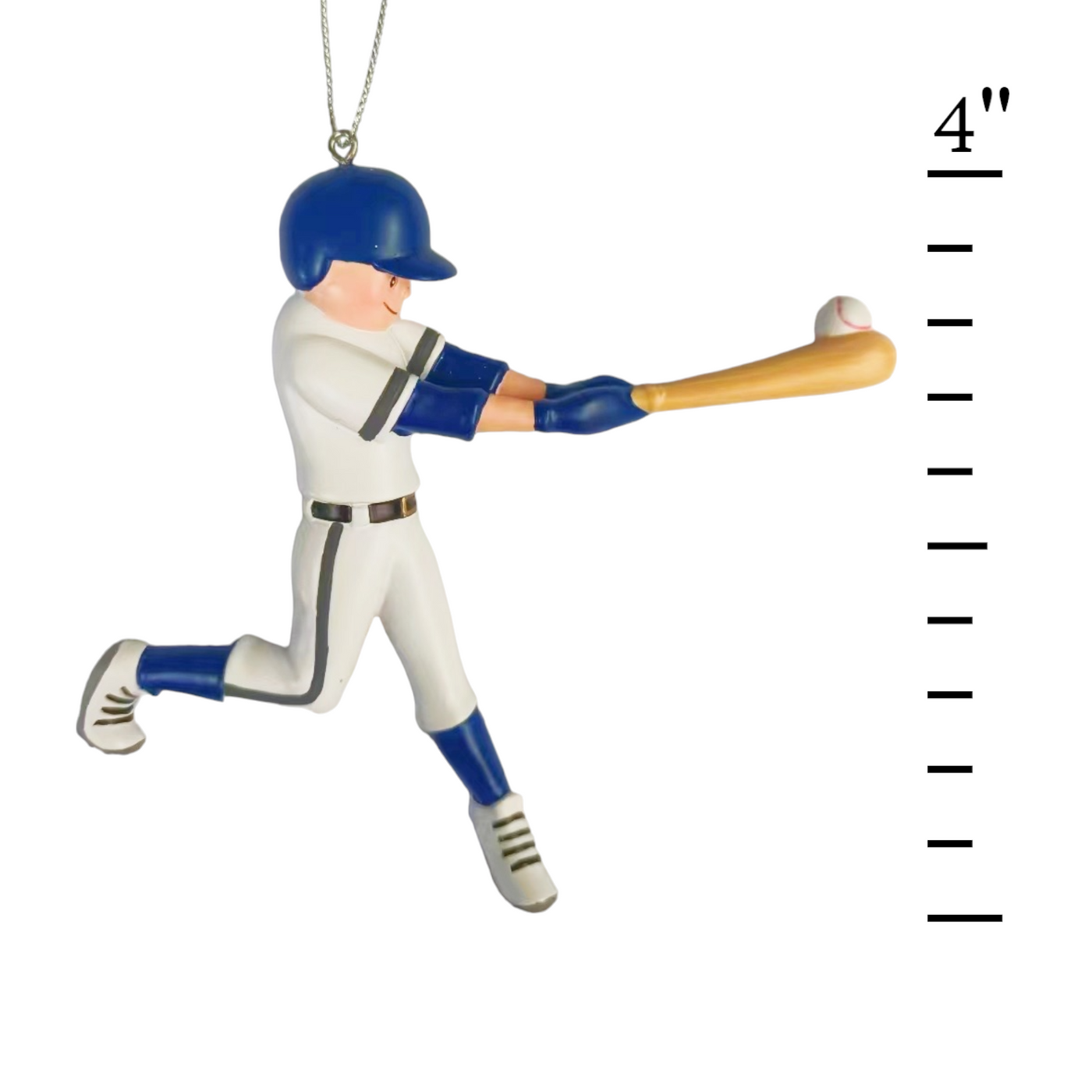 Personalized Baseball Player Ornament | Blue Uniform