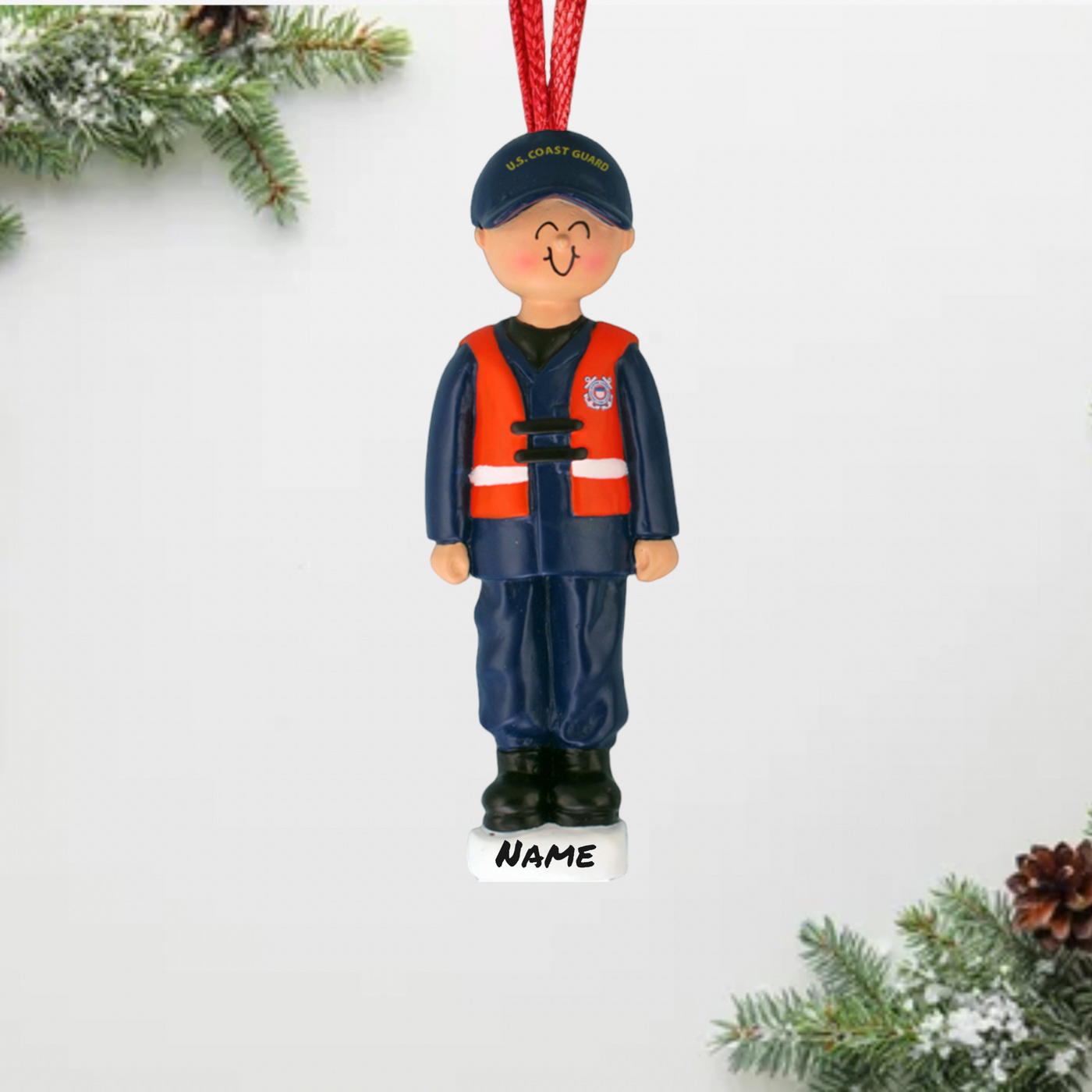 Personalized Coast Guard Member Christmas Ornament