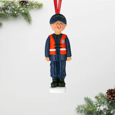 Personalized Coast Guard Member Christmas Ornament