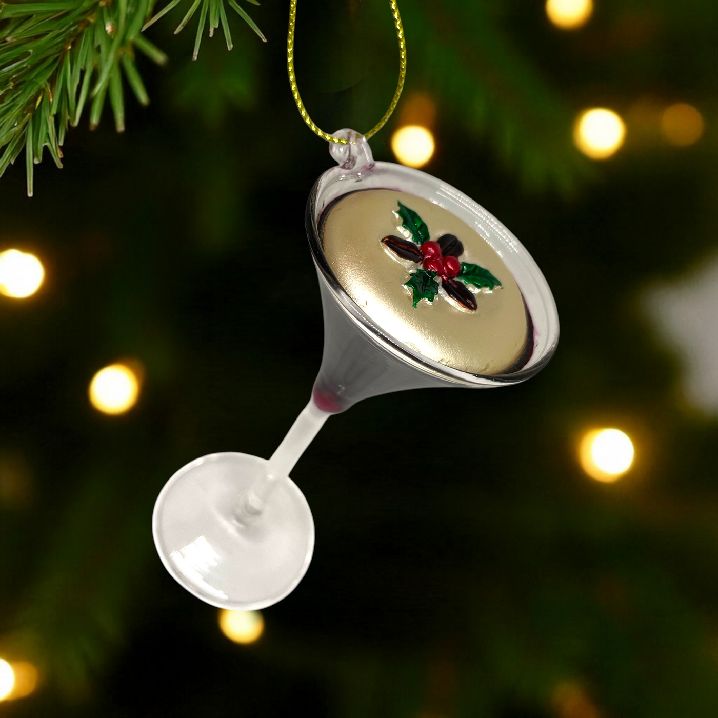 Espresso Martini Glass Christmas Ornament