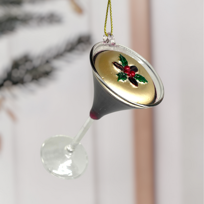 Espresso Martini Glass Christmas Ornament