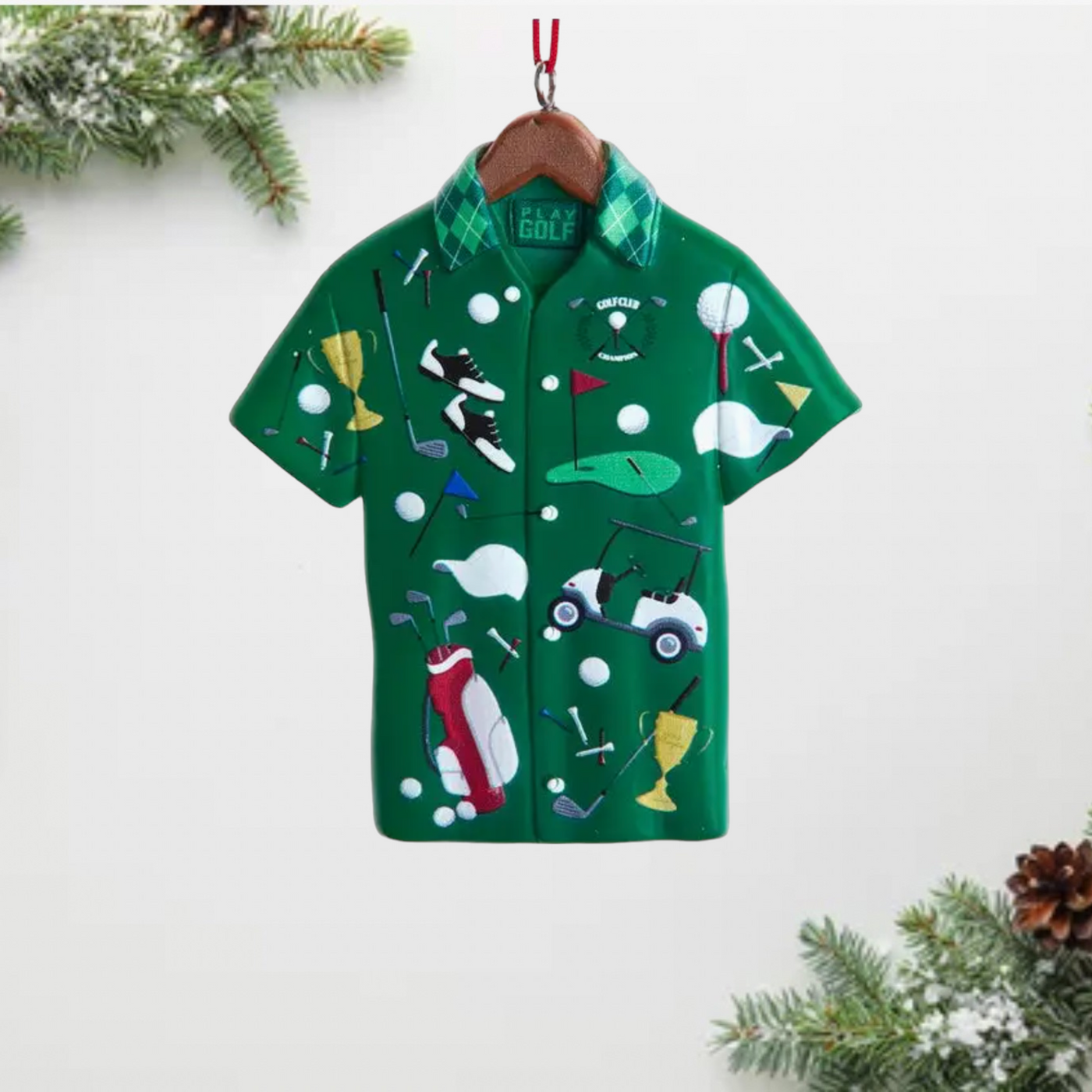 Golf Shirt Christmas Ornament