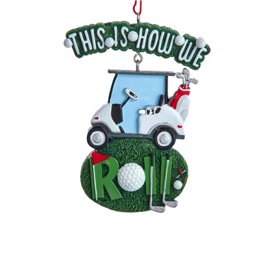 Personalized Golf Cart Christmas Ornament