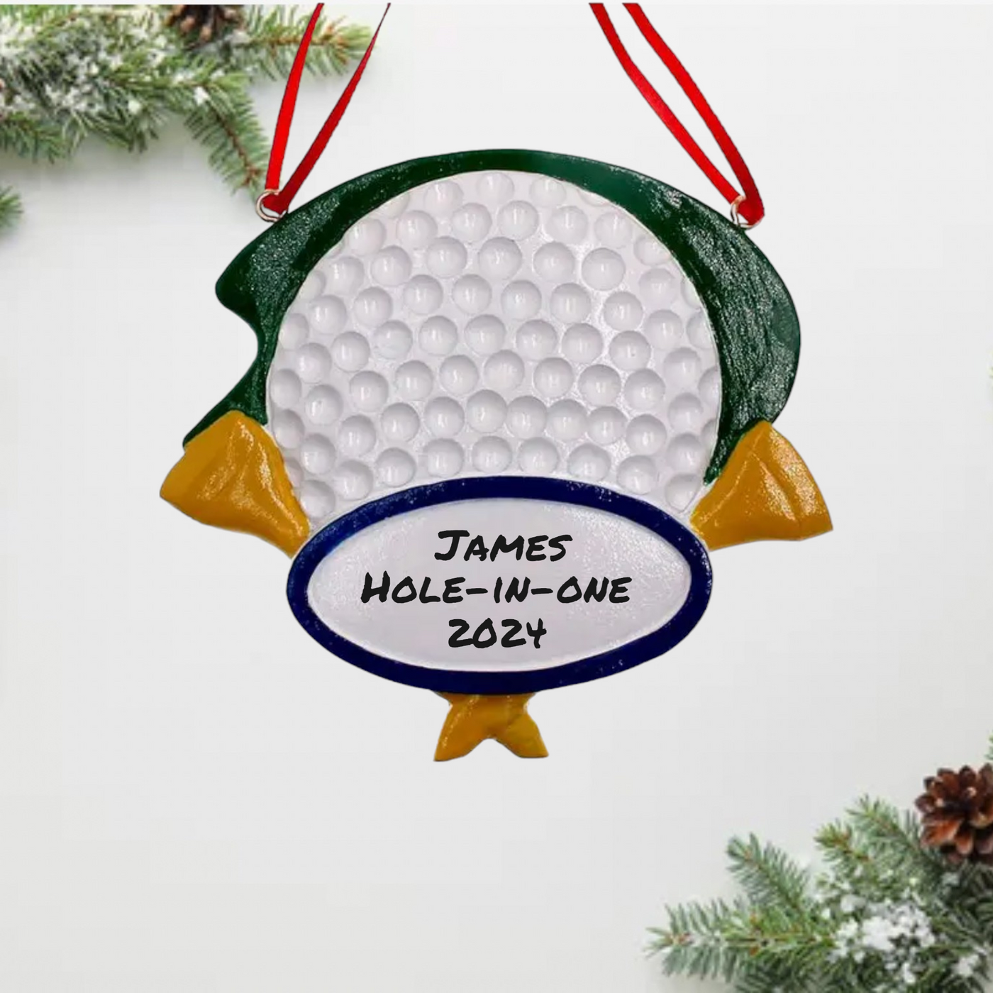 Personalized Golf Ball Christmas Ornament