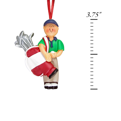 Personalized Golfer Christmas Ornament