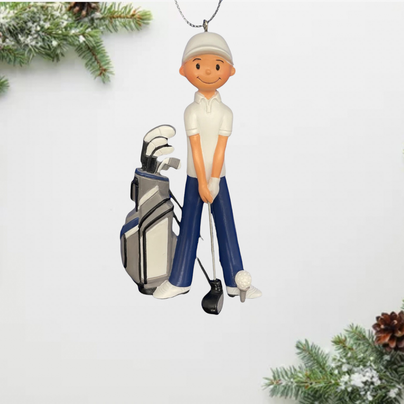 Personalized Golfer Christmas Ornament