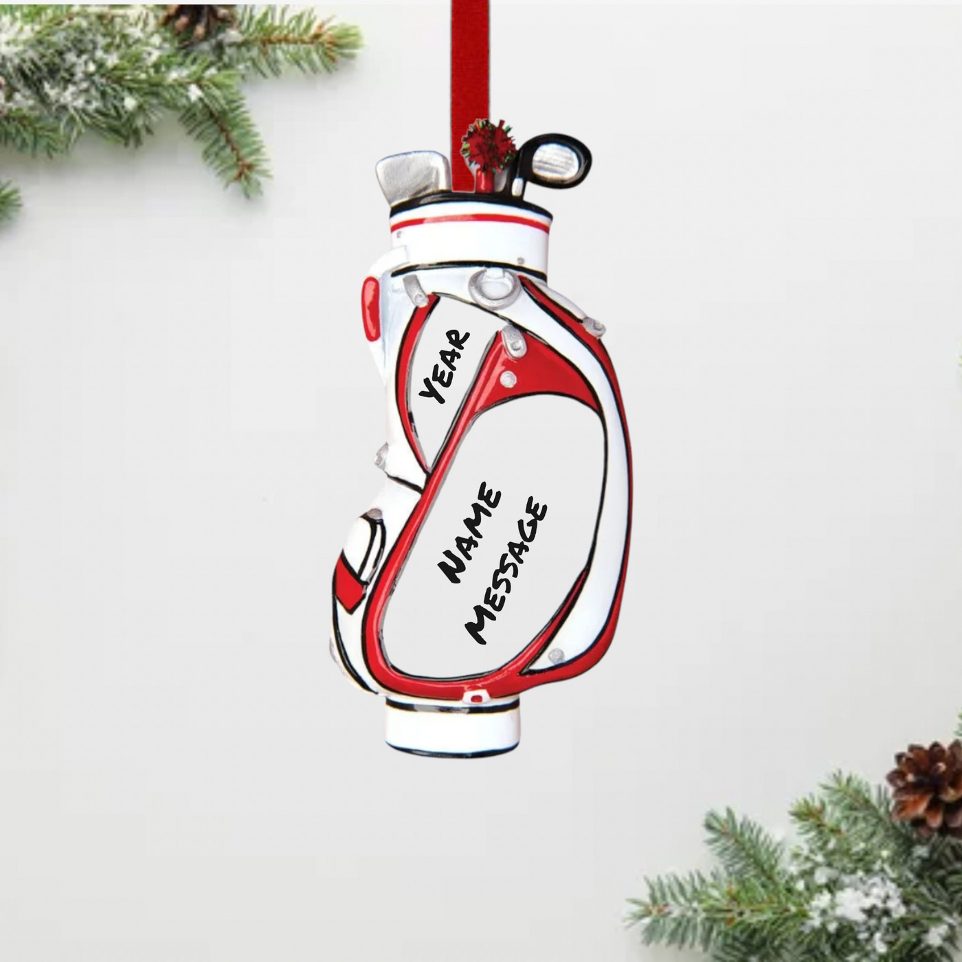 Personalized Golf Bag Christmas Ornament