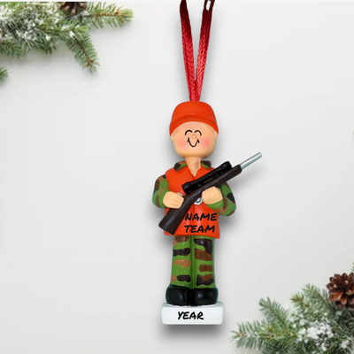 Personalized Hunter Christmas Ornament