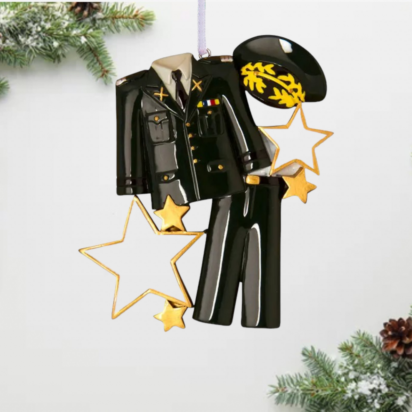 Personalized Army Uniform Christmas Ornament