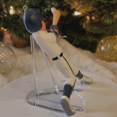 Personalized Baseball Player Ornament | Purple Uniform