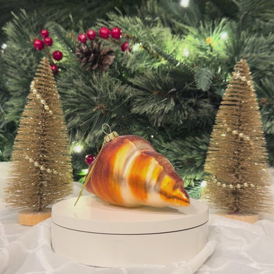 Glass Croissant Christmas Ornament