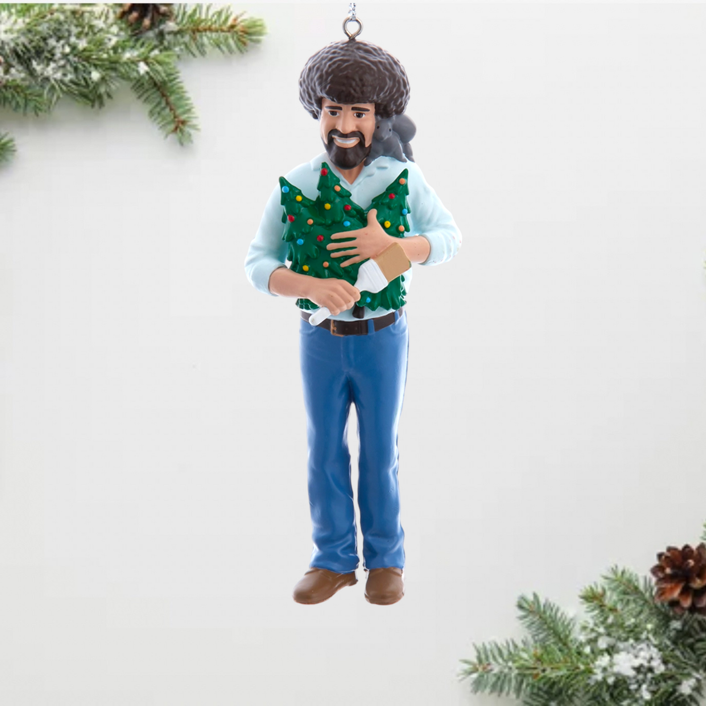 Bob Ross Christmas Ornament