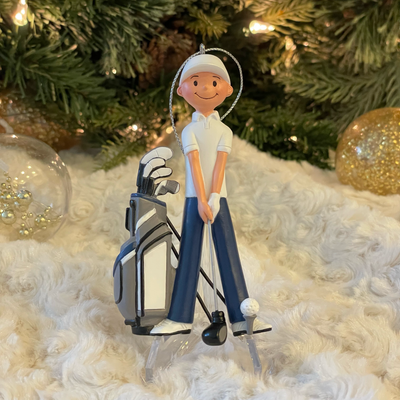 Personalized Golfer Christmas Ornament