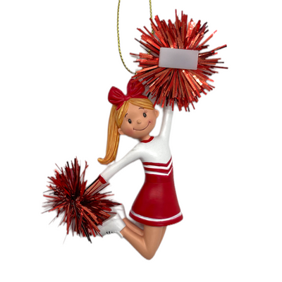 Personalized Cheerleader Ornament - Customize Color